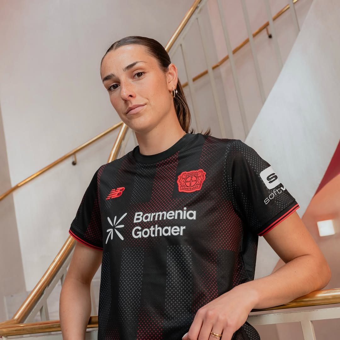 Selina Ostermeier wearing Bayer Leverkusen 2025-2026 home kit