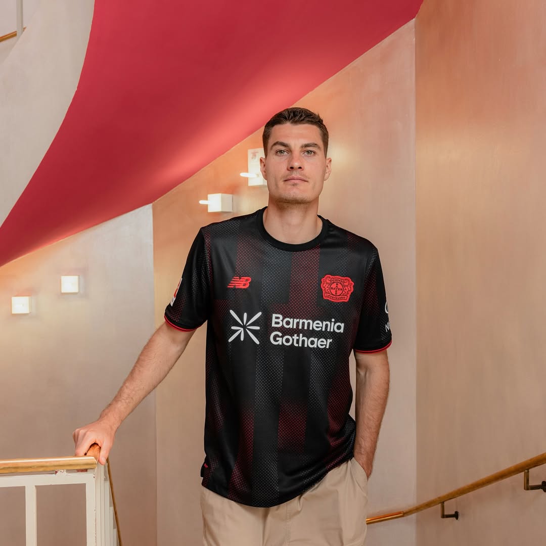 Patrick Schick wearing Bayer Leverkusen 2025-2026 home kit