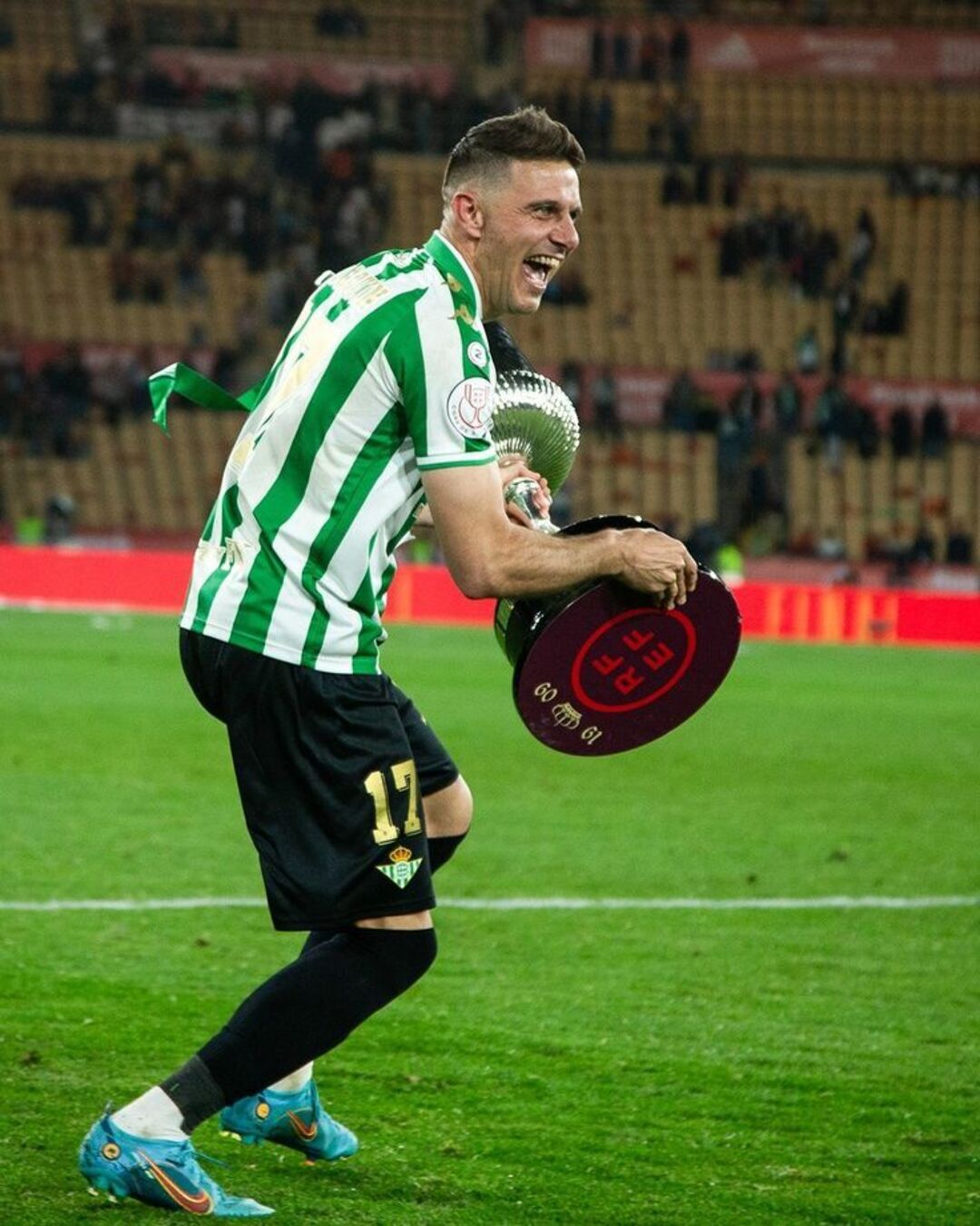 Joaquin with Copa del Rey 2020-2021 Trophy