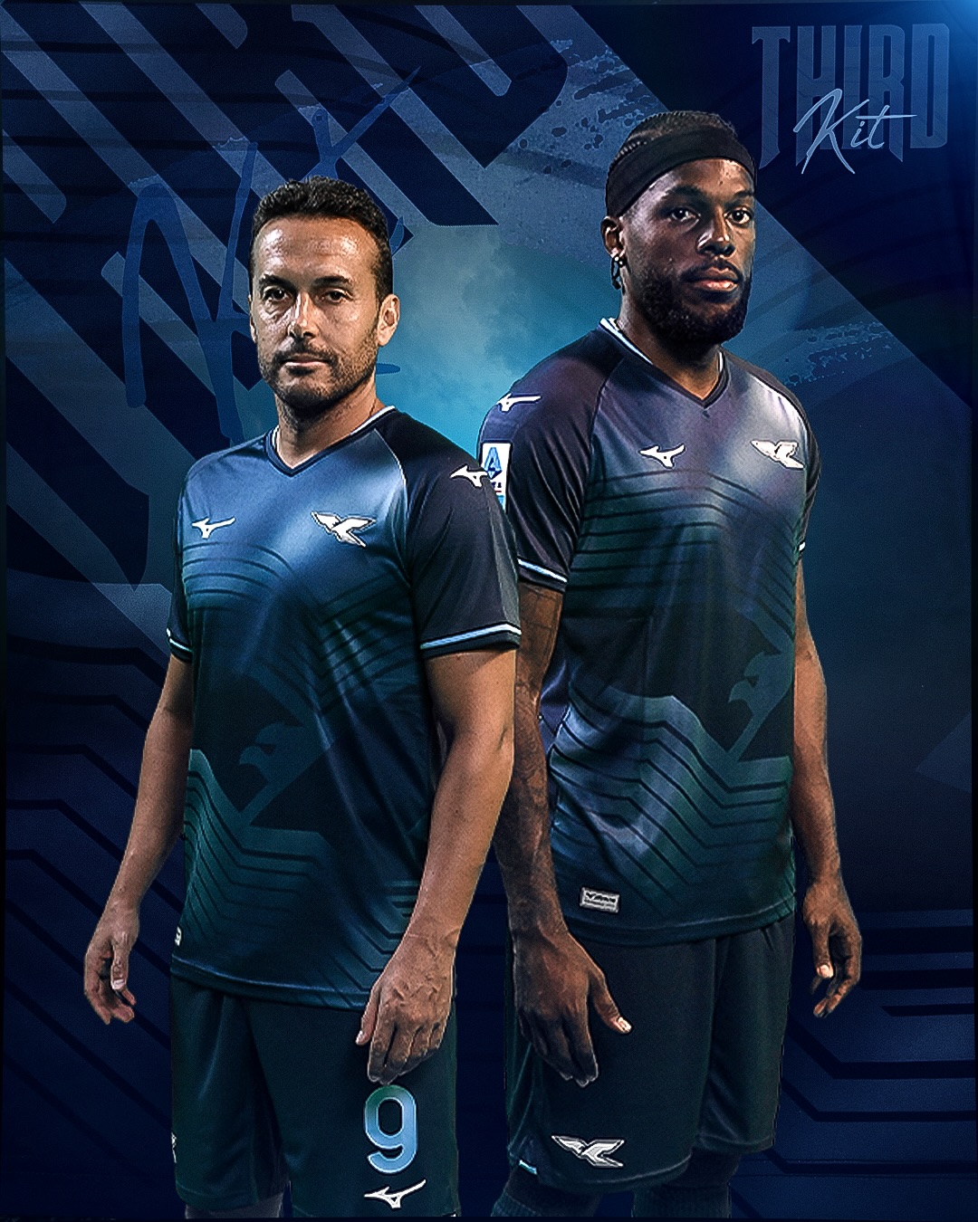 Pedro and Nuno Tavares wearing Lazio 2025-2026 third kit