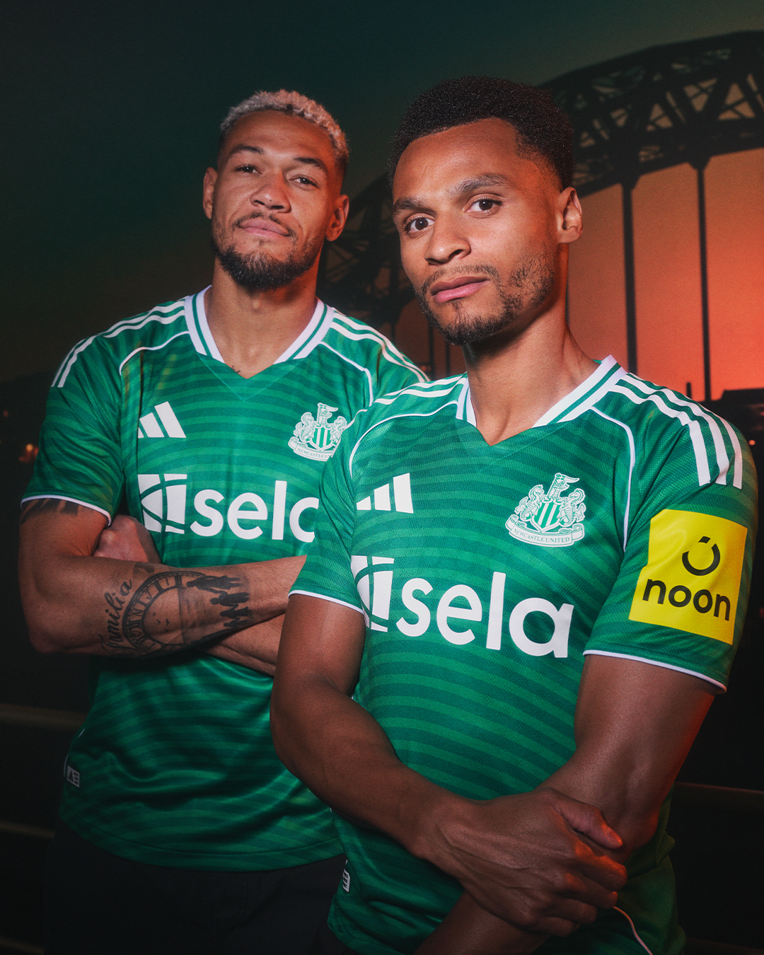 Men Players wearing Newcastle United 2025-2026 Away Kit