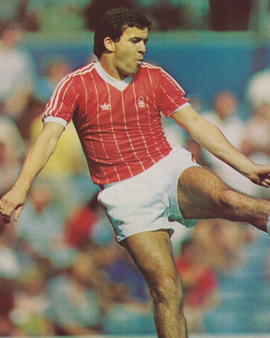 John Robertson wearing Nottingham Forest 1981-1982 Home Kit