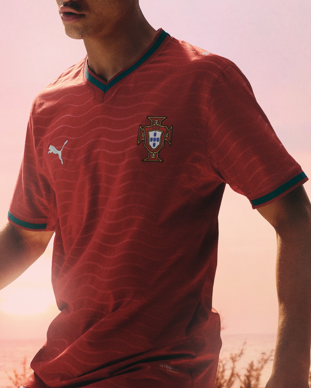 Detail of Portugal 2026 home kit