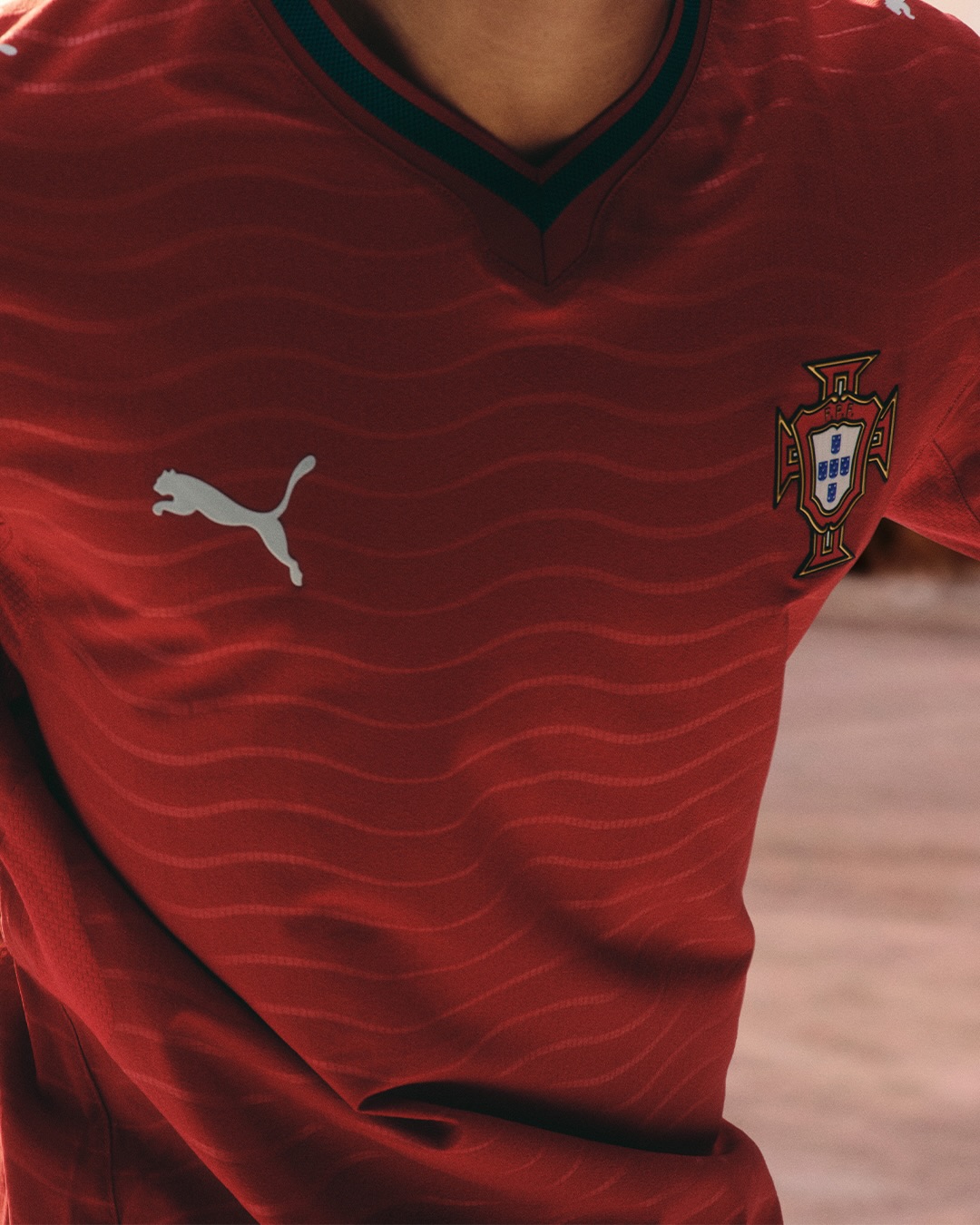 Detail of Portugal 2026 home kit