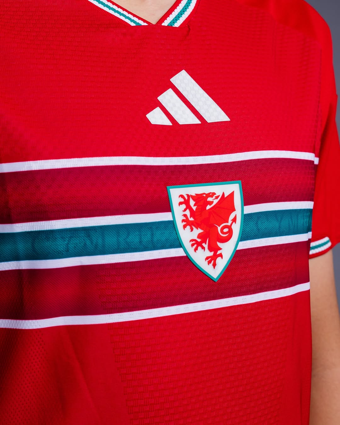 Detail of Wales World Cup 2026 home Kit