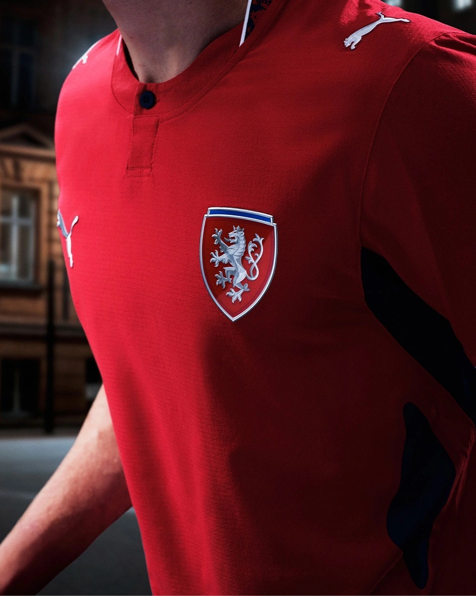 Detail of Czech Republic 2026 world cup home kit
