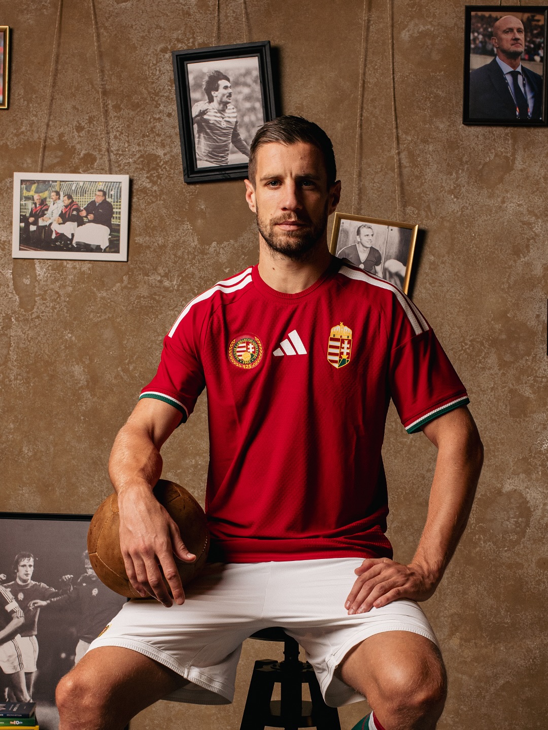 Barnaba Vargas wearing Hungary 2026 home kit