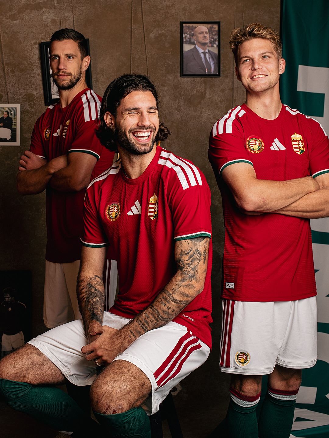 Players of Hungary  wearing Hungary 2026 home kit