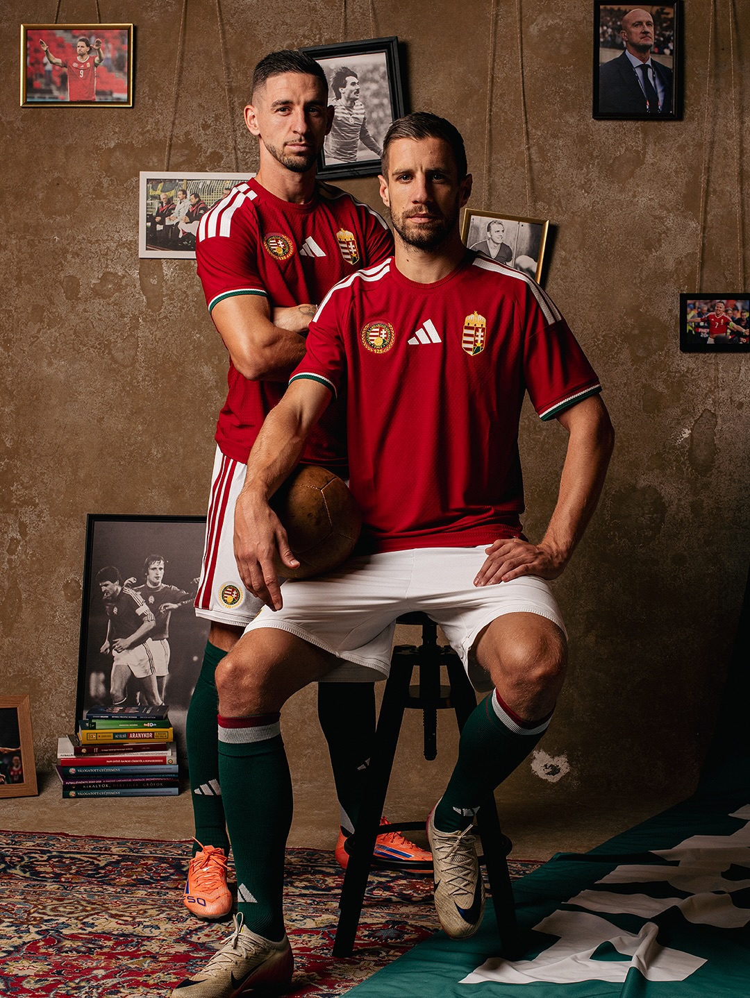 Players of Hungary  wearing Hungary 2026 home kit