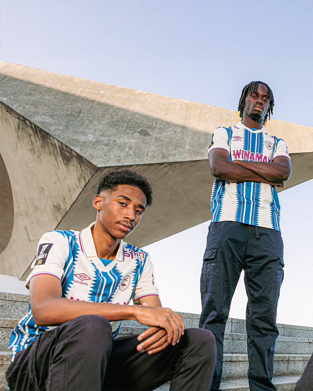 Le Havre's players wearing Le Havre 2025-2026 third kit