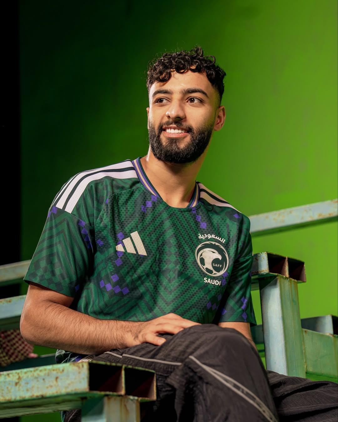 Player of Saudi Arabia wearing Saudi Arabia 2026 home kit