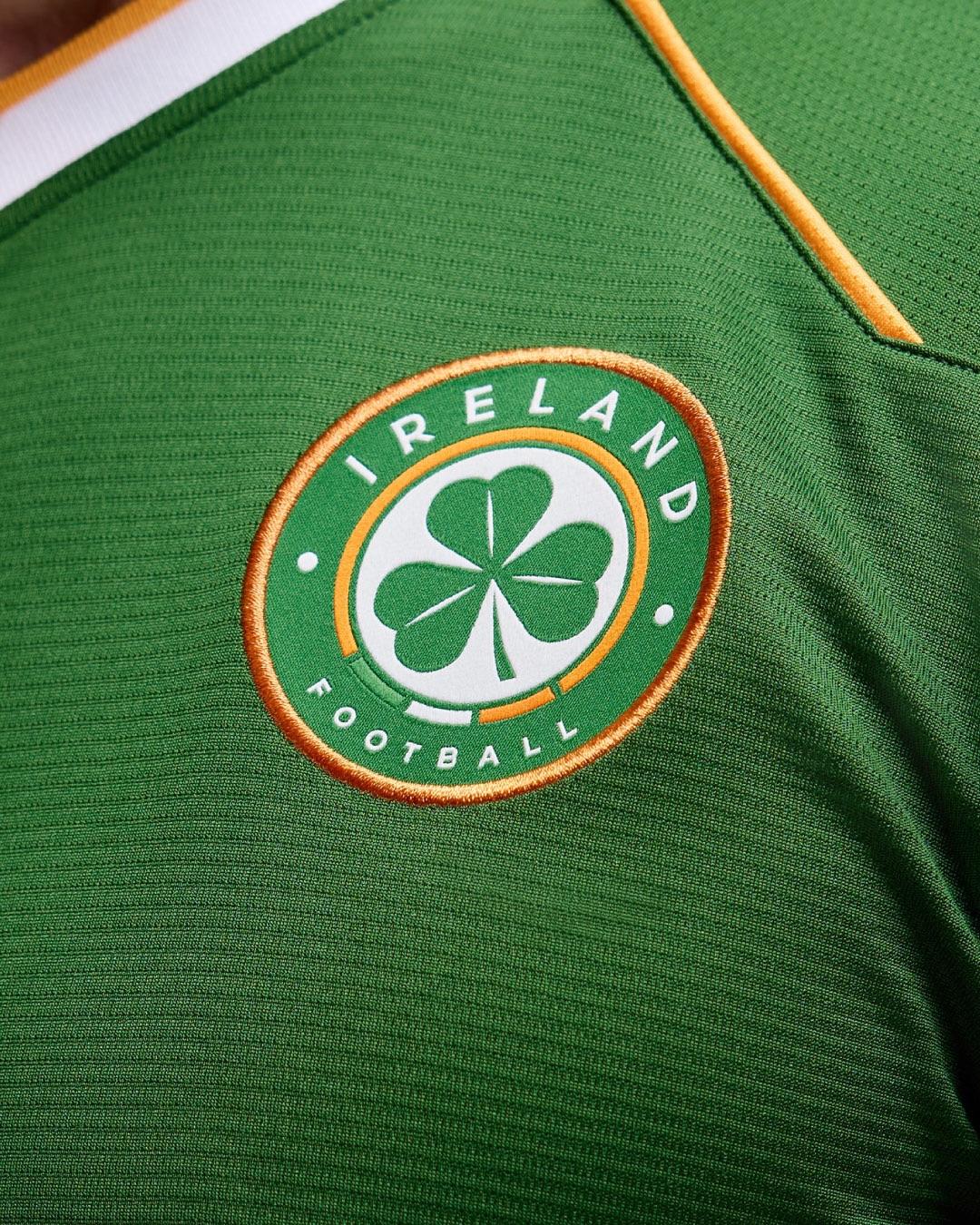 Detail of Ireland 2026 home kit