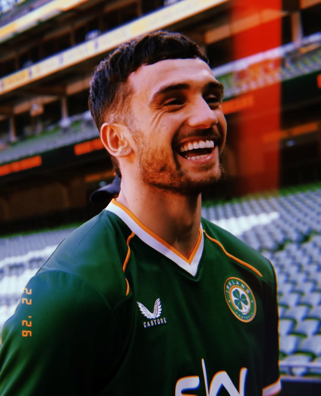 Ireland's player wearing Ireland 2026 home kit