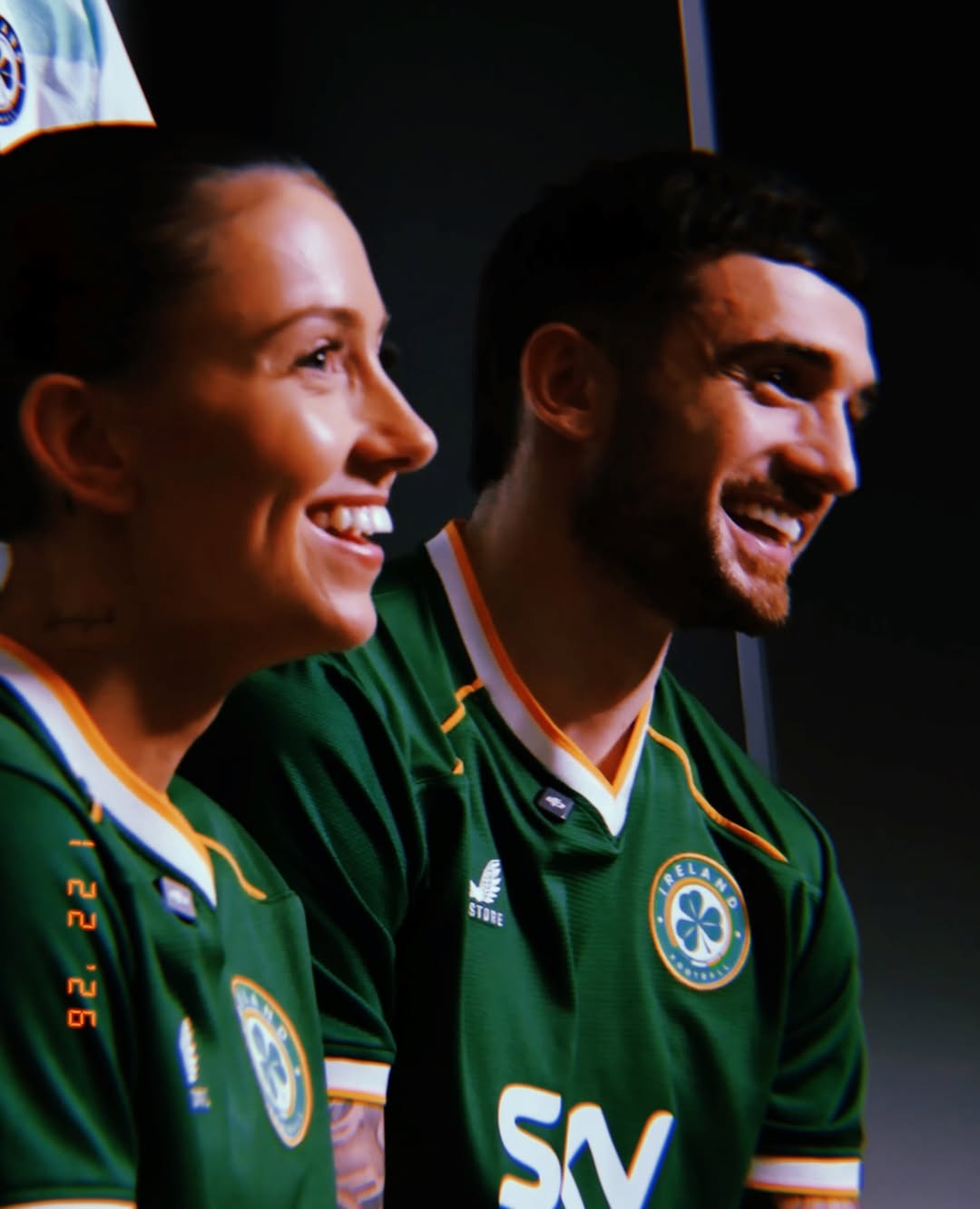 Ireland's players wearing Ireland 2026 home kit