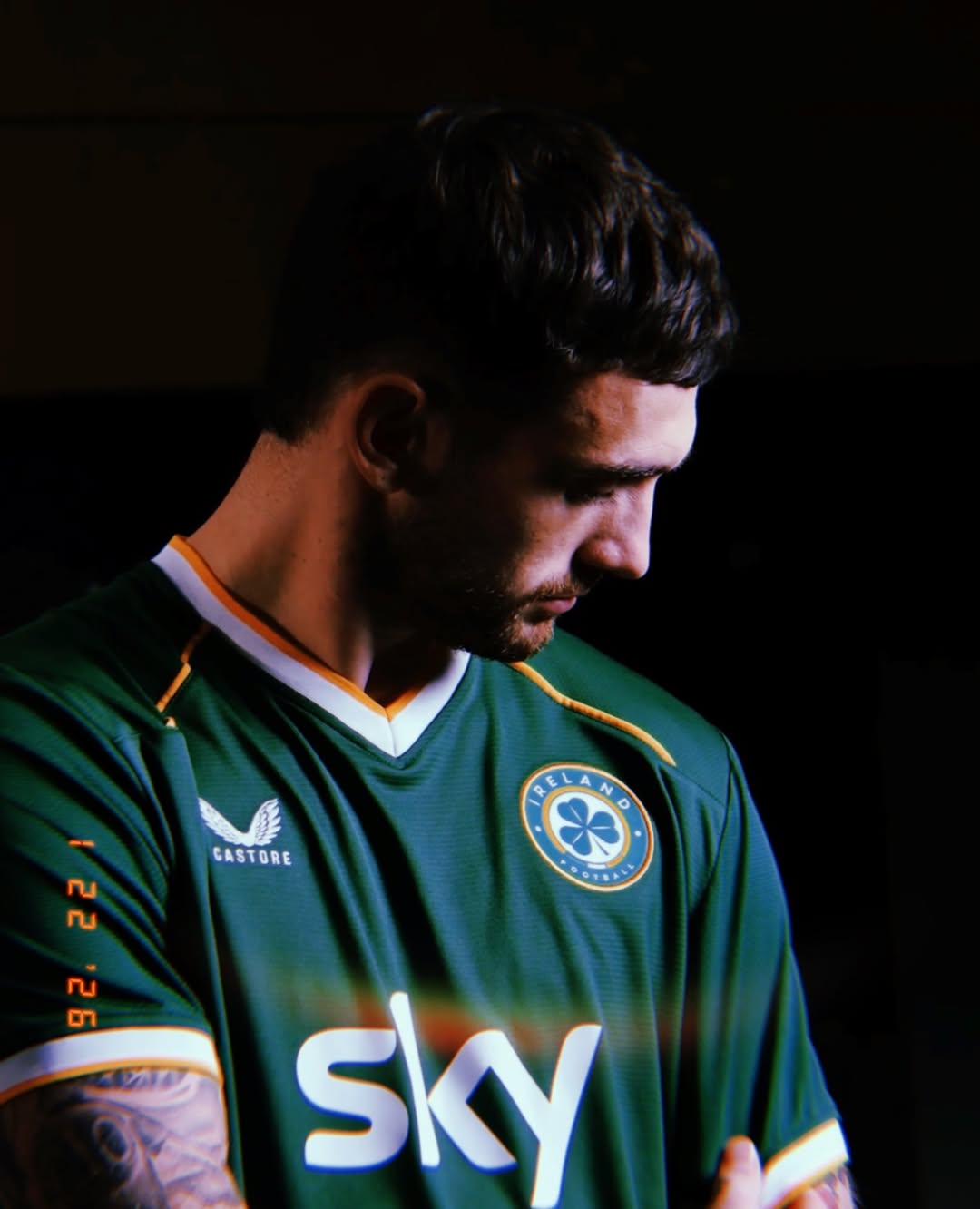 Ireland's player wearing Ireland 2026 home kit