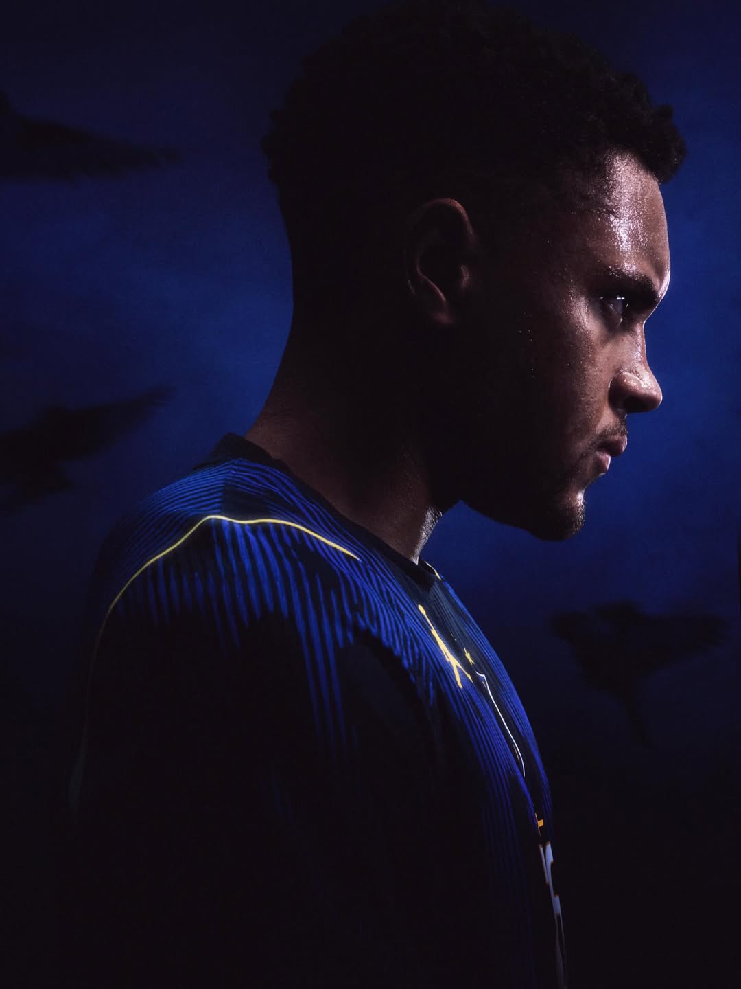 Estevao wearing Brazil 2026 away kit