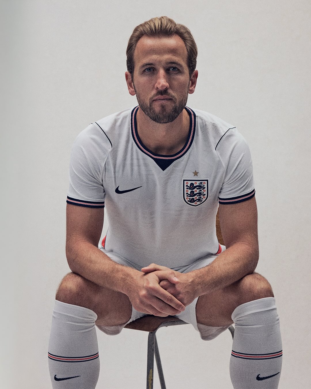 Harry Kane wearing England's 2026 world cup home kit