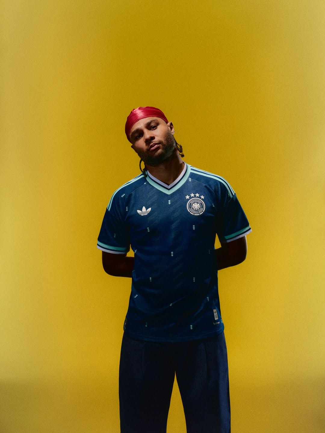 Serge Gnabry wearing Germany 2026 away kit