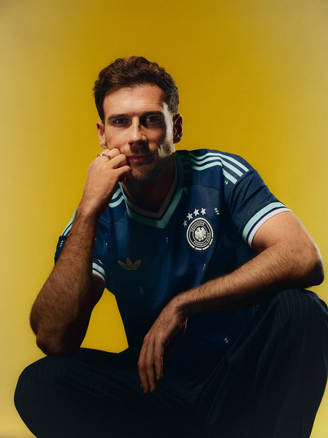 Leo Goretzka wearing Germany 2026 away kit
