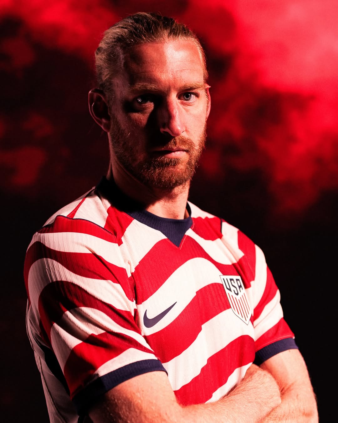 Tim Ream wearing Usa 2026 world cup home kit